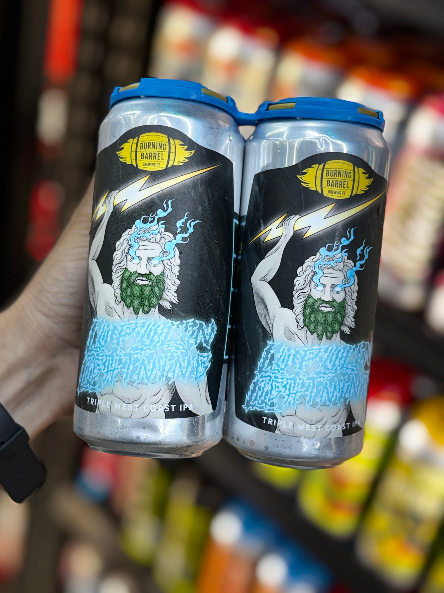 Burning Barrel Brewing Joyful Lightning Triple West Coast IPA - 4-Pack, 16oz Cans