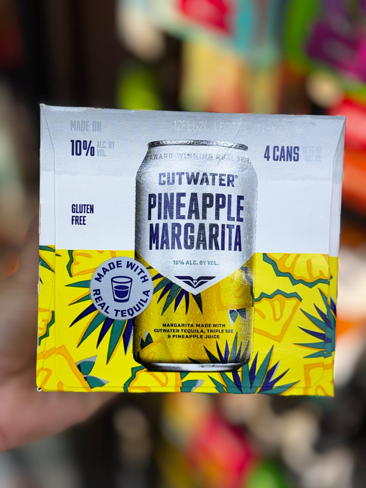 Cutwater Pineapple Margarita Canned Cocktail 4-Pack | 10% ABV Real Tequila