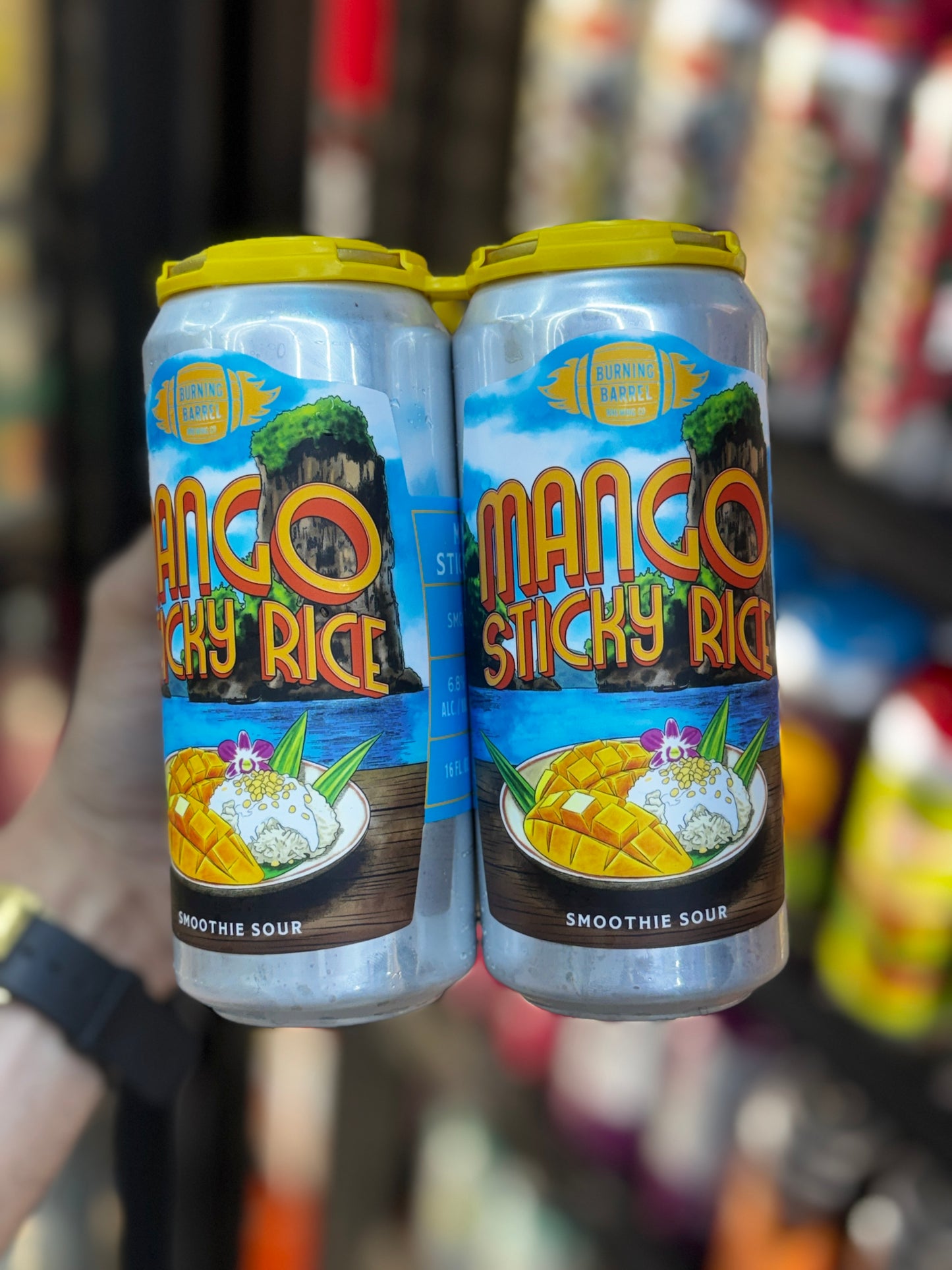 Burning Barrel Mango Sticky Rice Smoothie Sour 16oz Cans (4-Pack)