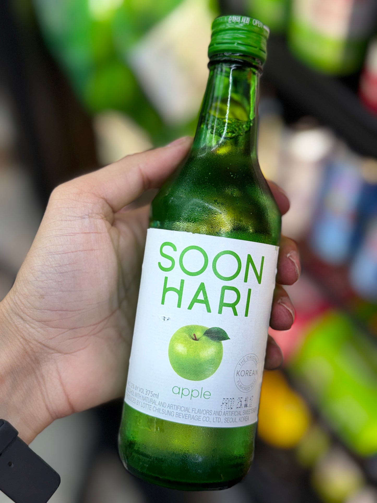 Soon Hari Apple Korean Flavored Soju - Single Bottle