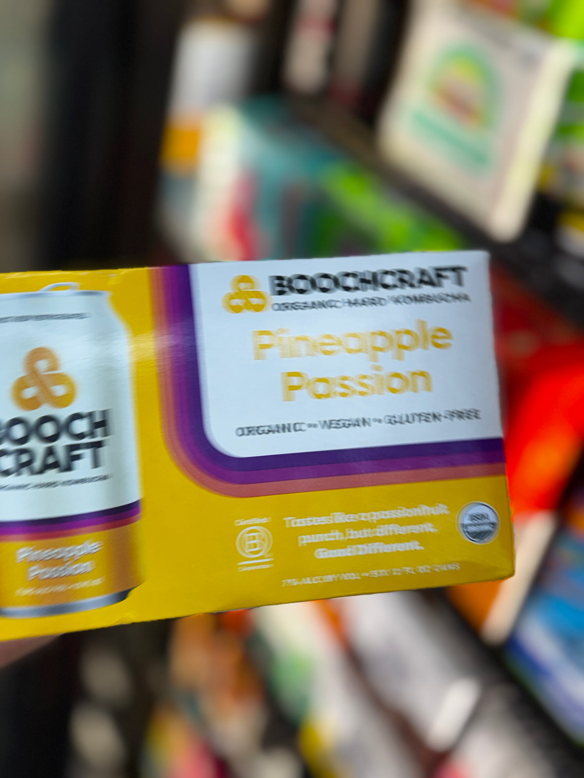 BoochCraft Pineapple Passion Organic Hard Kombucha 6-Pack (12oz Cans) | 7% ABV