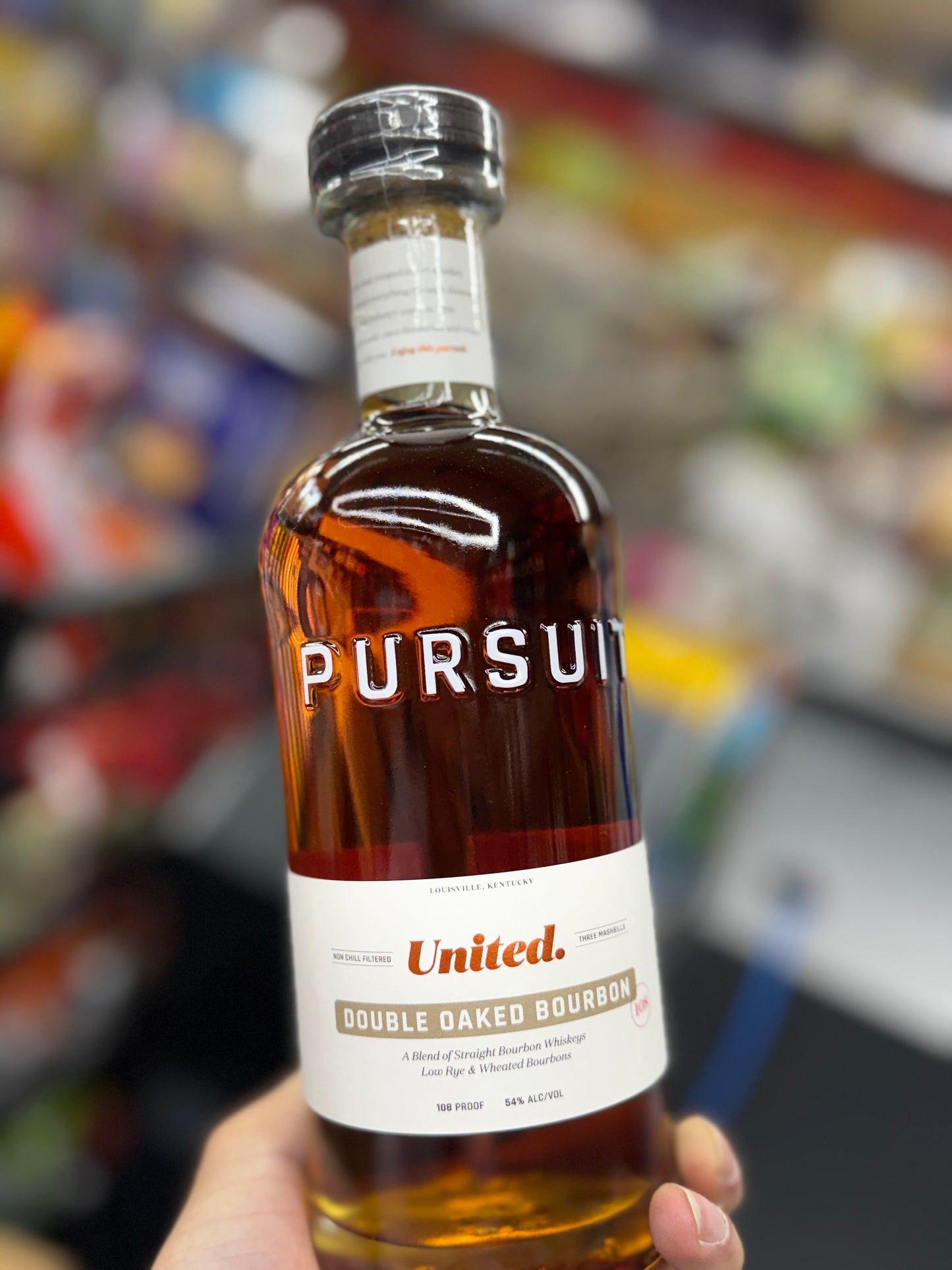 PURSUIT UNITED DOUBLE OAKED BOURBON 108 PROOF 700 ML