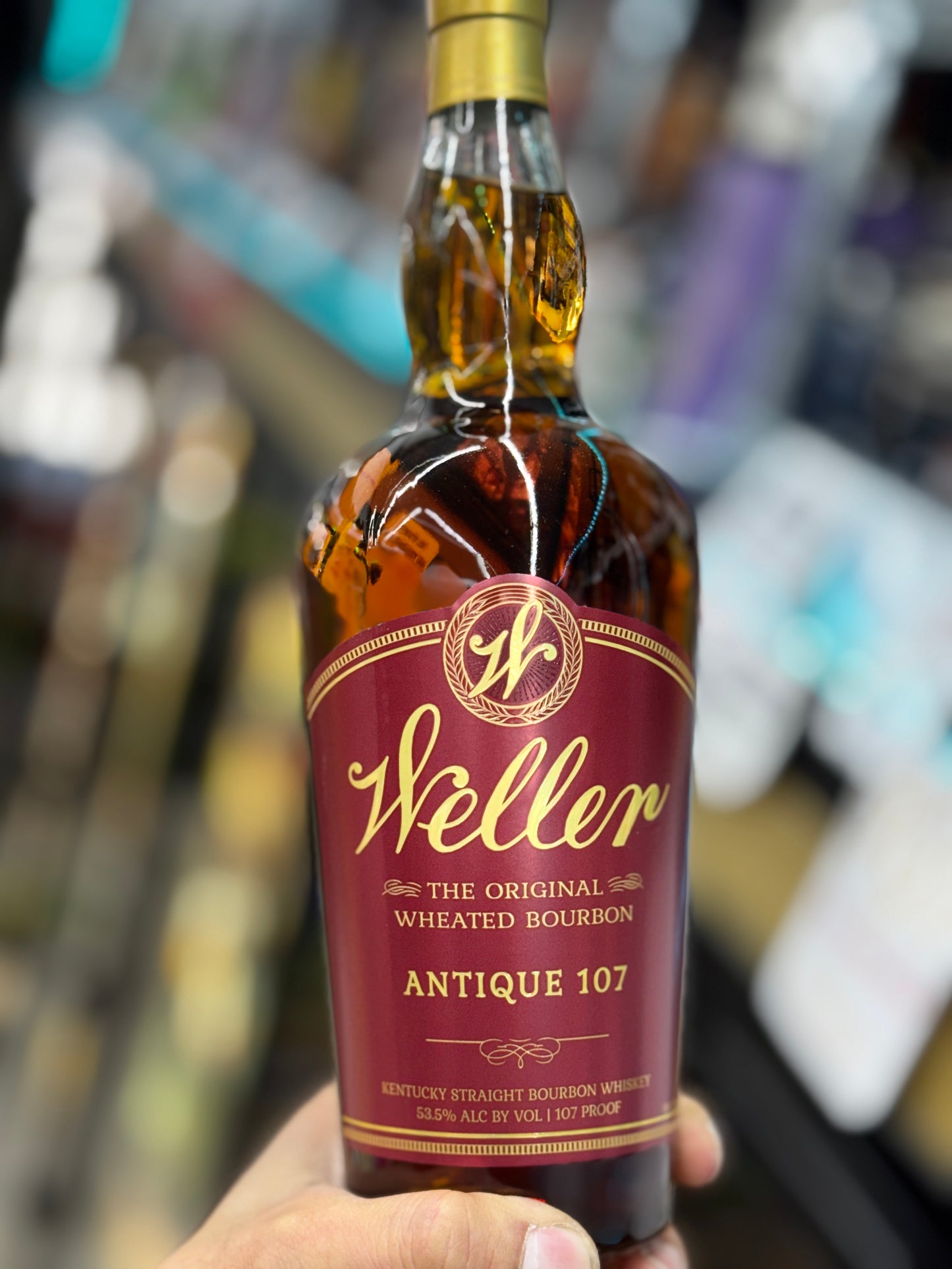 W.L. Weller antique 107 Bourbon