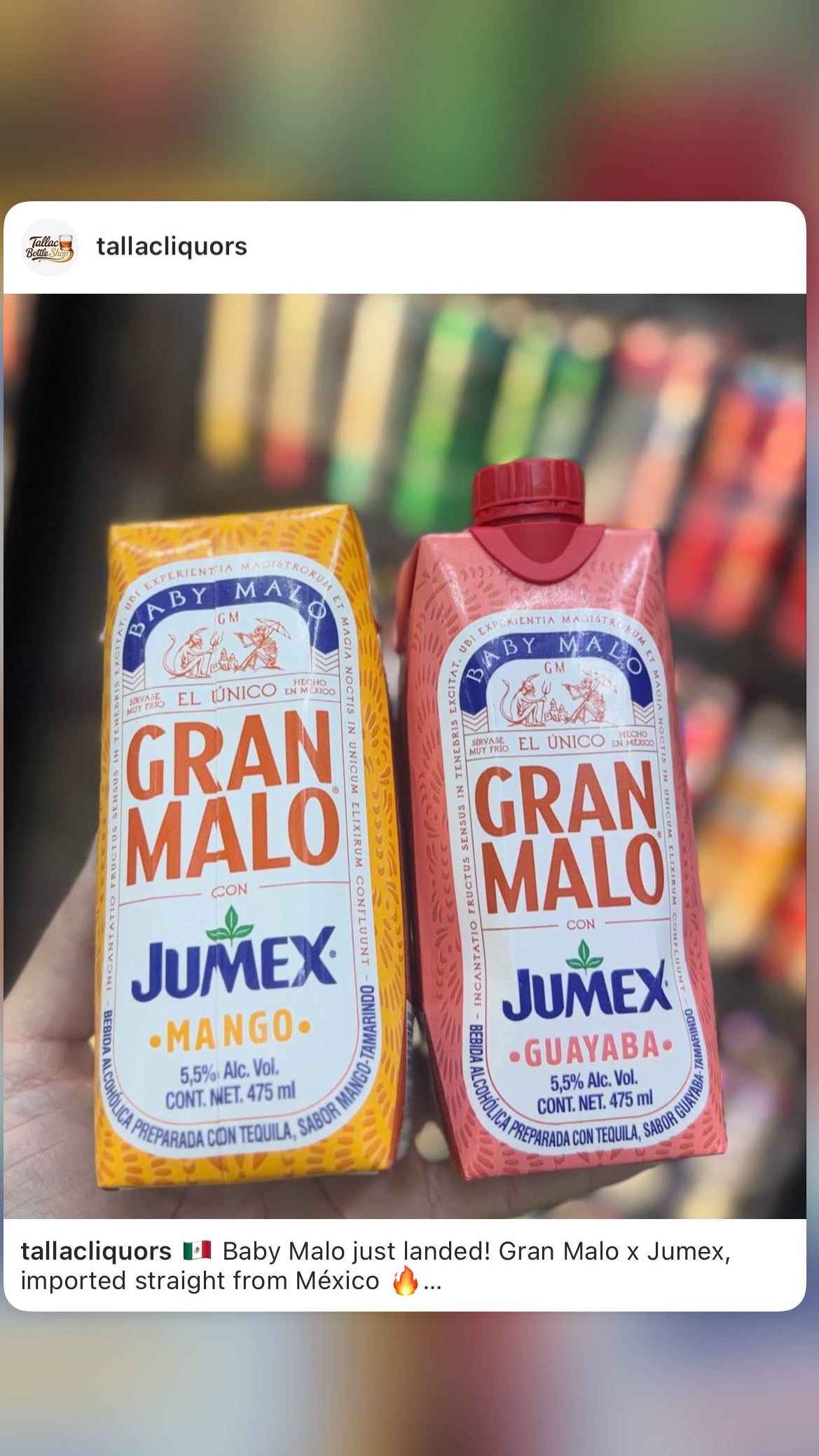 Gran Malo con Jumex Guayaba & mango Tequila Cocktail 475ml 2 pack