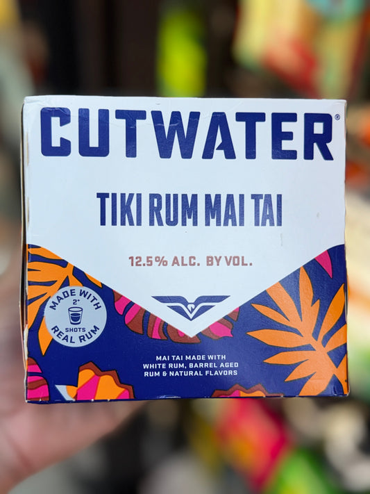 Cutwater Tiki Rum Mai Tai Canned Cocktail 4-Pack | 12.5% ABV Ready-to-Drink