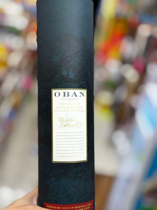 Oban Single Malt The Distillers Edition Double Matured in Montilla Fino Seasoned American Oak Casks, 750 ML