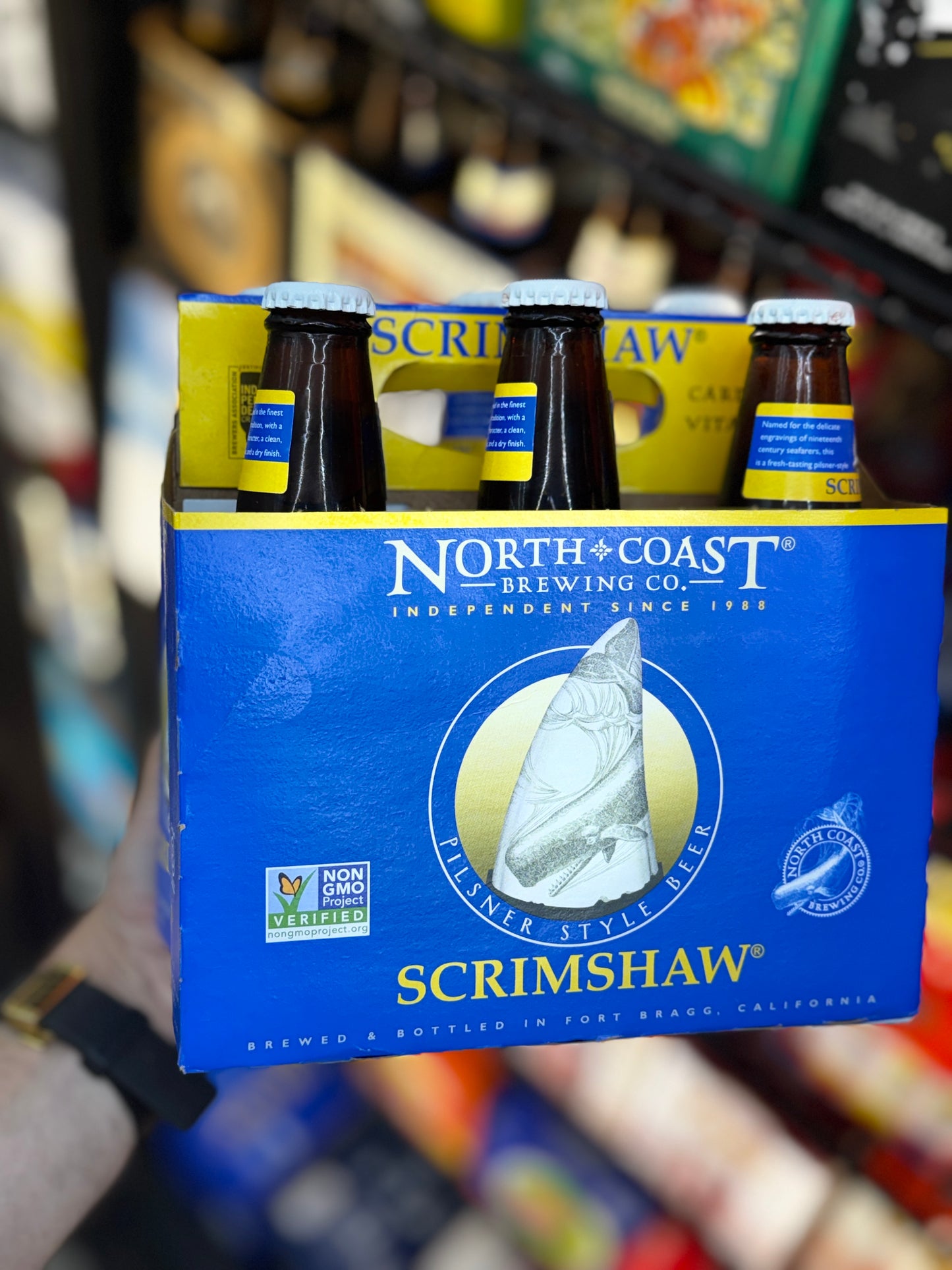 North Coast Scrimshaw Pilsner Style Beer - 6 Pack Bottles
