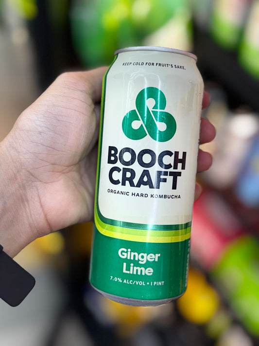 BoochCraft Ginger Lime Organic Hard Kombucha - Single Can