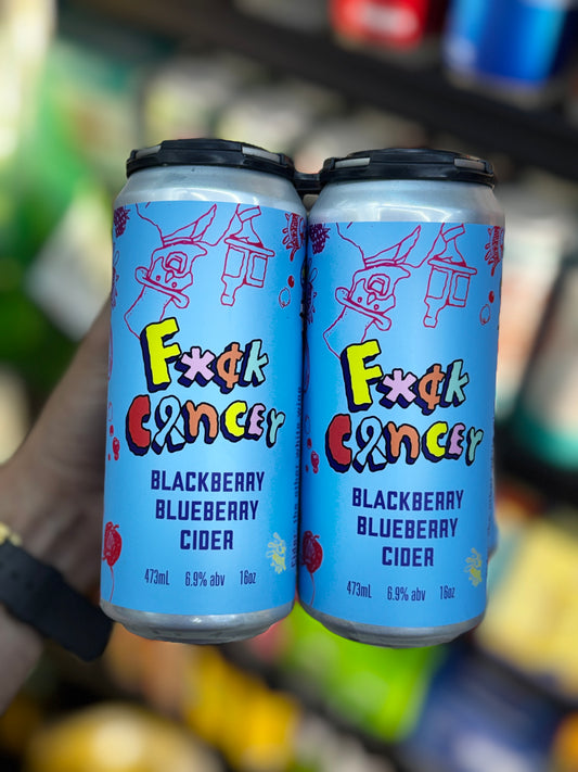 F*ck Cancer Blackberry Blueberry Cider - 4 Pack Cans