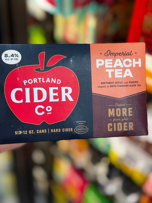 Portland Cider Co. Imperial Peach Tea Hard Cider 6-Pack | 8.4% ABV Smith Teamaker