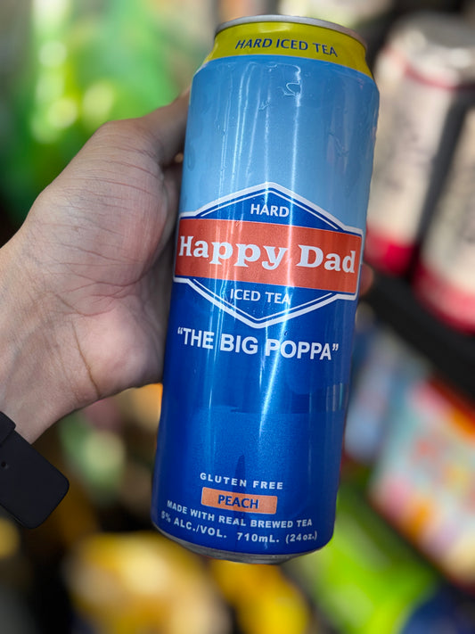 Happy Dad Hard Iced Tea Peach "The Big Poppa" - Single Can