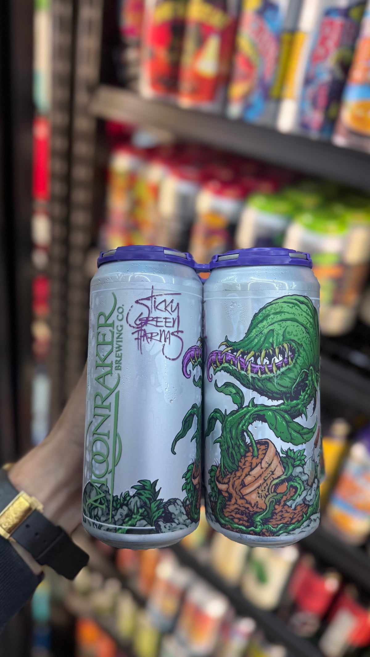 Moonraker Sticky Green Farms West Coast Double IPA 16oz Cans (4-Pack)