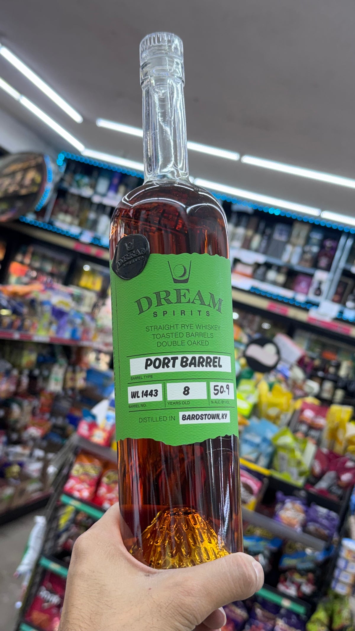 Dream Spirits 8 Year Single Barrel Pick Rye Whiskey – Port Barrel Finish (916 Whiskey Picks) 750ml