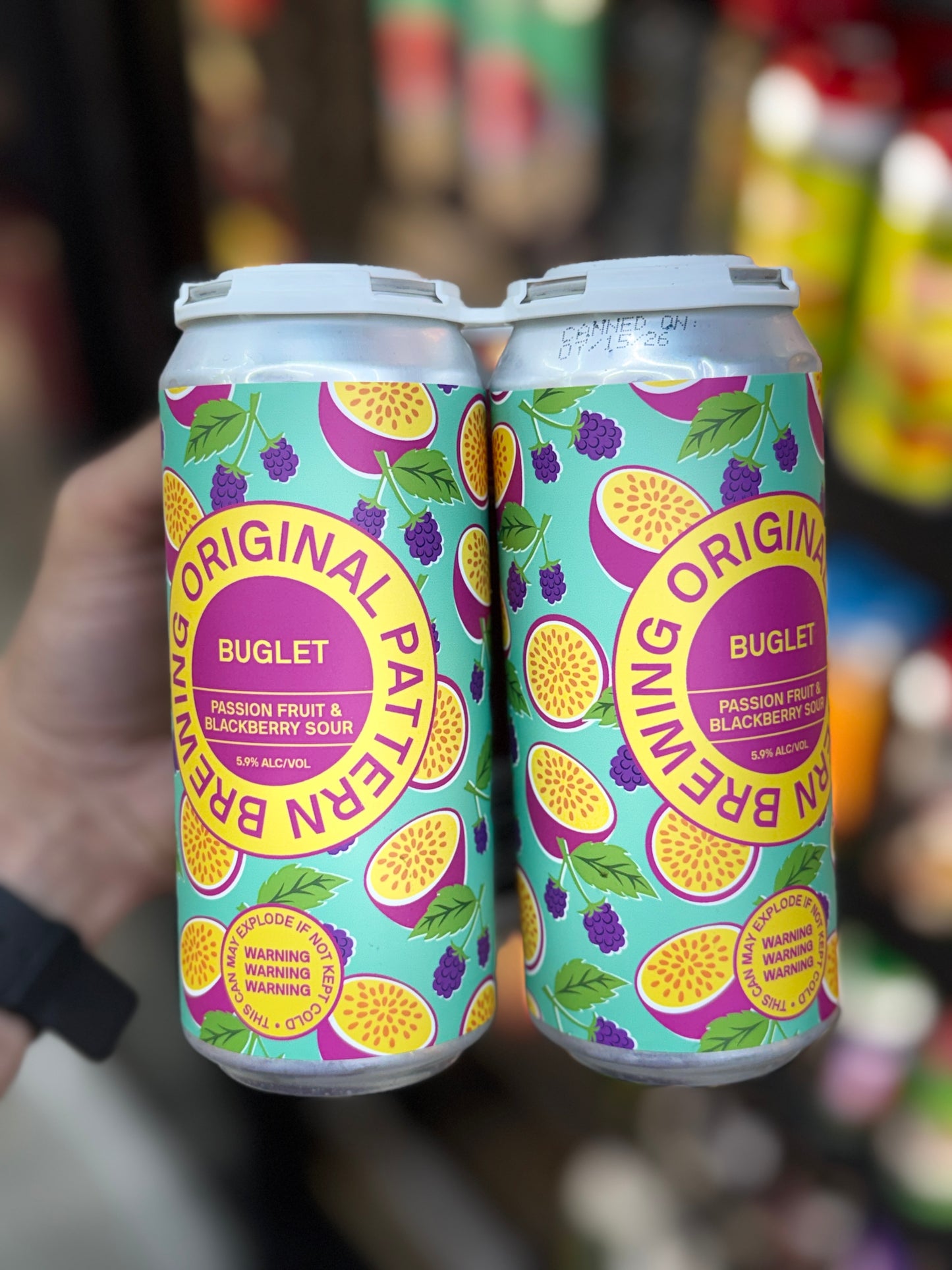 Original Pattern Buglet Passion Fruit & Blackberry Sour - 4 Pack Cans