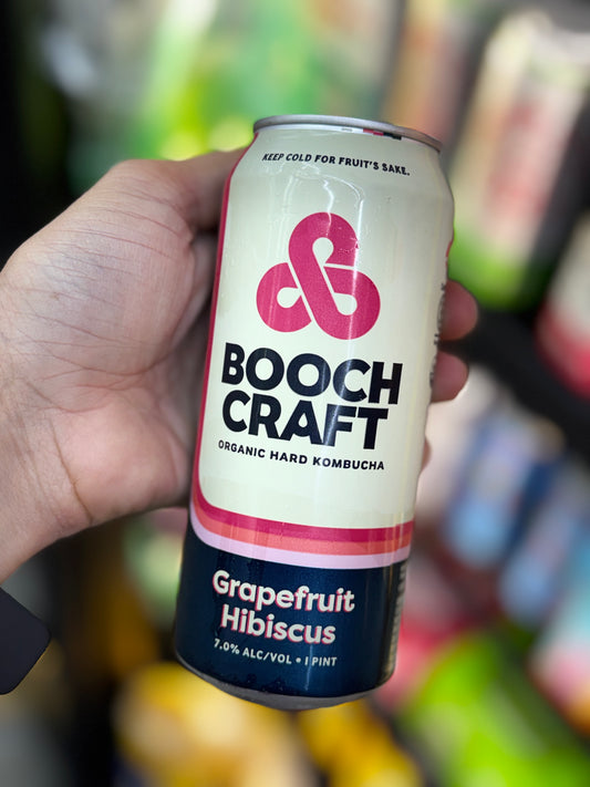 BoochCraft Grapefruit Hibiscus Organic Hard Kombucha - Single Can
