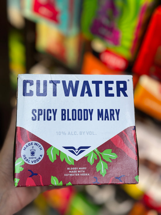 Cutwater Spicy Bloody Mary Canned Cocktail 4-Pack | 10% ABV Ready-to-Drink