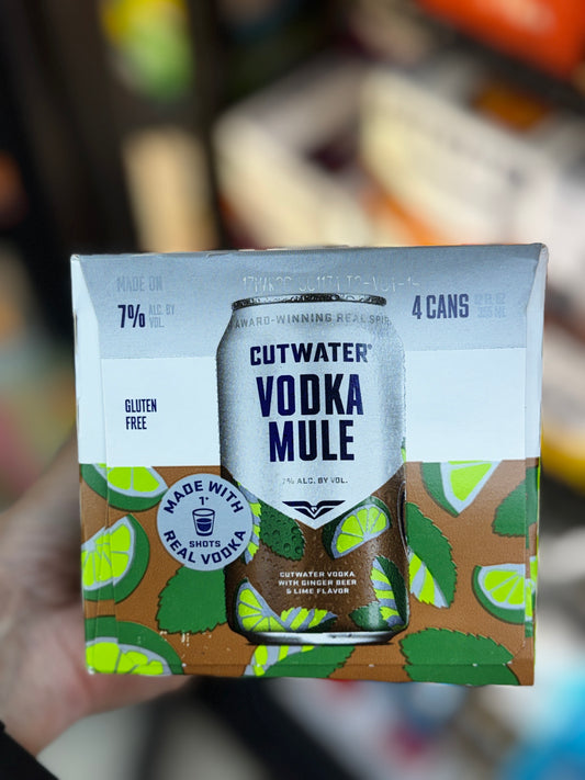 Cutwater Vodka Mule Canned Cocktail 4-Pack | 7% ABV Ready-to-Drink