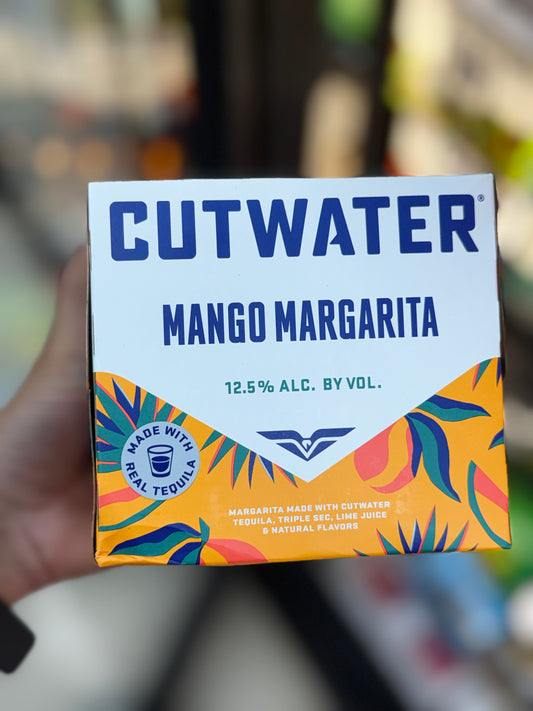 Cutwater Mango Margarita Canned Cocktail 4-Pack | 12.5% ABV Real Tequila