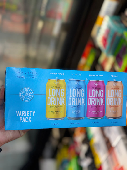 The Finnish Long Drink Variety Pack - Pineapple, Citrus, Raspberry & Peach 8 pack