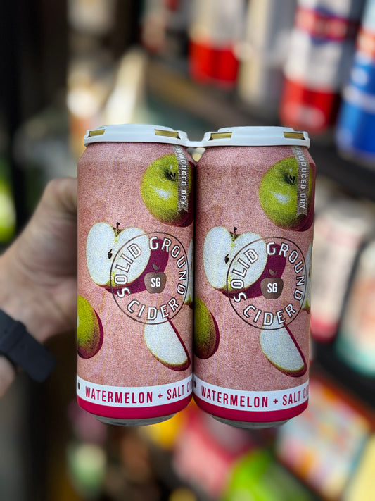 Solid Ground Cider Watermelon + Salt Cider - 4 Pack Cans