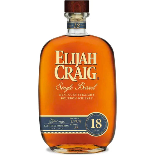 ELIJAH CRAIG 18 YEAR SINGLE BARREL BOURBON WHISKEY 750 ML